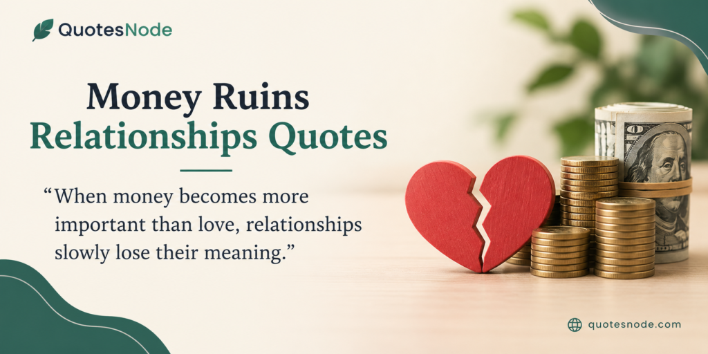 Money Spoils Relationship Quotes