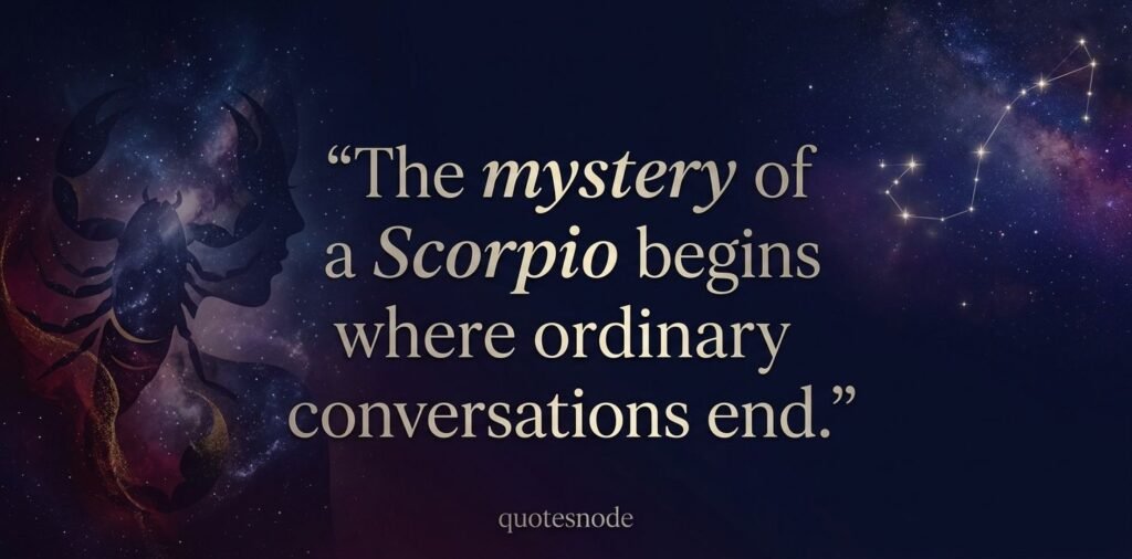 Scorpio Quotes About Mystery